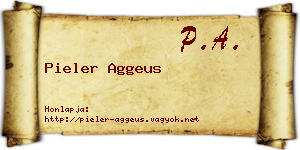 Pieler Aggeus névjegykártya